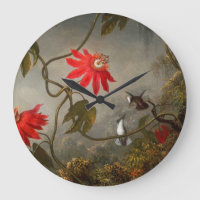 Fleurs de passion avec tête de colibris
