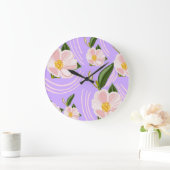 Grande Horloge Ronde Fleurs de printemps  (Maison)