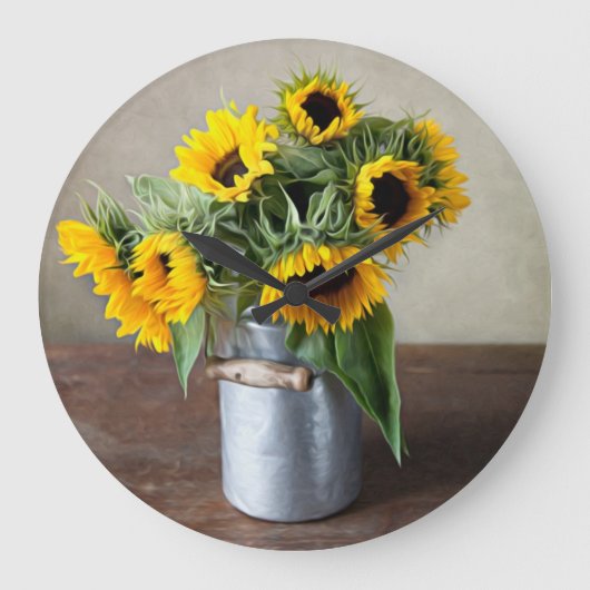 Grande Horloge Ronde Fleurs de soleil (Recto)