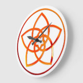 Grande Horloge Ronde FLEURS DE VENUS / Vénusblume - métal rouge (Angle)