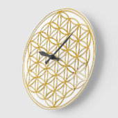 Grande Horloge Ronde FLEURS DE VIE - or (Angle)