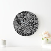 Grande Horloge Ronde Fleurs décoratives 21 (Maison)