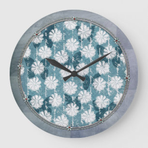 Grande Horloge Ronde Fleurs et papillons inspirés
