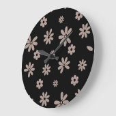 Grande Horloge Ronde Fleurs et pétales 14 (Angle)