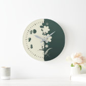 Grande Horloge Ronde Fleurs modernes (Maison)