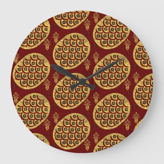 Grande Horloge Ronde fleurs pompeuses (Recto)