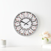 Grande Horloge Ronde Fleurs rétro (Maison)