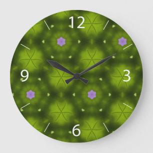 Grande Horloge Ronde Fleurs roses