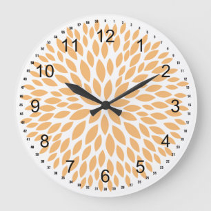 Grande Horloge Ronde Fleurs simples