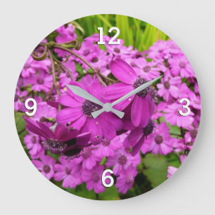 Grande Horloge Ronde Fleurs violettes de San Francisco