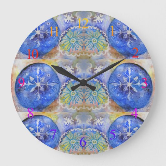 Grande Horloge Ronde Flocon de neige (Recto)