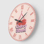 Grande Horloge Ronde Floraison de cerisier (Angle)