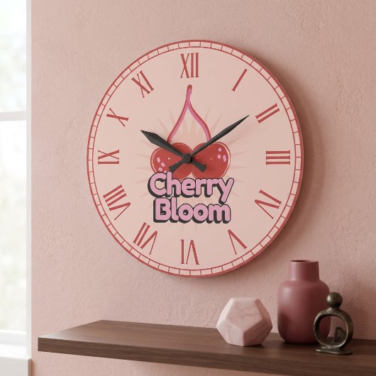 Grande Horloge Ronde Floraison de cerisier