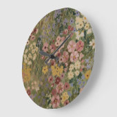 Grande Horloge Ronde Floraison Éternelle de Printemps (Angle)