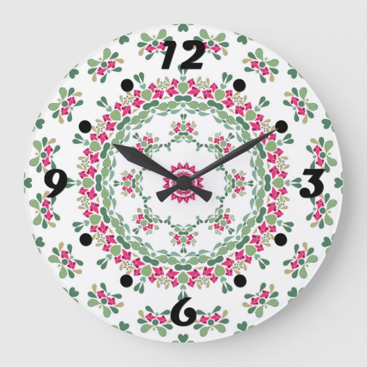 Grande Horloge Ronde Floral ornament (Recto)