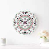 Grande Horloge Ronde Floral ornament (Maison)