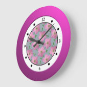 Grande Horloge Ronde Floral Pink Garden (Angle)