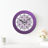 Grande Horloge Ronde Floral Purple Garden (Maison)