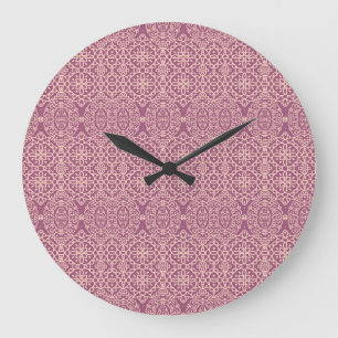 Grande Horloge Ronde Floral Seamless : Beau Arrière - plan Motif