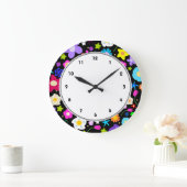 Grande Horloge Ronde Floral wall clock (Maison)