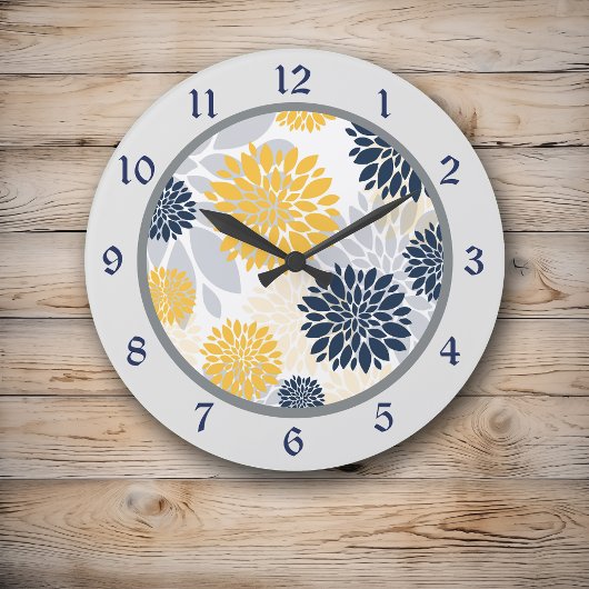 Grande Horloge Ronde Flower graphic