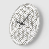 Grande Horloge Ronde FLOWER OF LIFE - silver / Blume des Lebens (Angle)