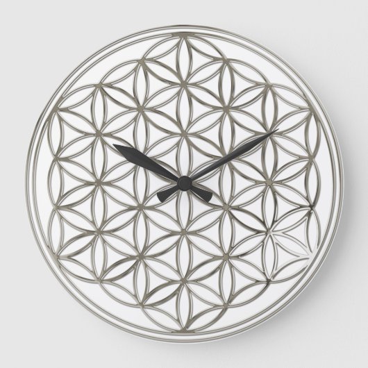 Grande Horloge Ronde FLOWER OF LIFE - silver / Blume des Lebens (Recto)