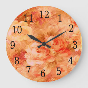 Grande Horloge Ronde Flower Round Clock