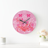 Grande Horloge Ronde Flowers and Butterflies Clocks (Maison)