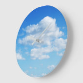 Grande Horloge Ronde Fluffy Clouds and Blue Sky (Angle)