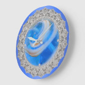 Grande Horloge Ronde Flux bleu (Angle)