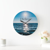 Grande Horloge Ronde Foi chrétienne Je crois (Maison)