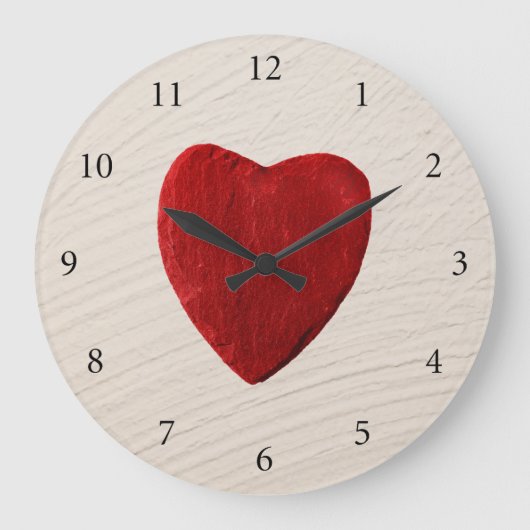 Grande Horloge Ronde Fond de ménage avec coeur (Recto)