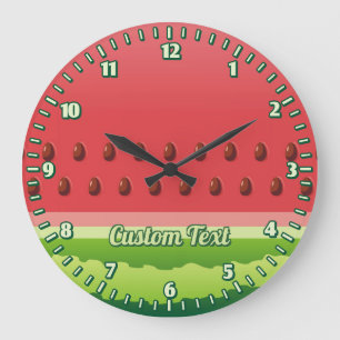 Grande Horloge Ronde Fond de pastèque