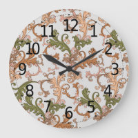 Fond Élégant de Feuilles Bohème Victorien Vintage