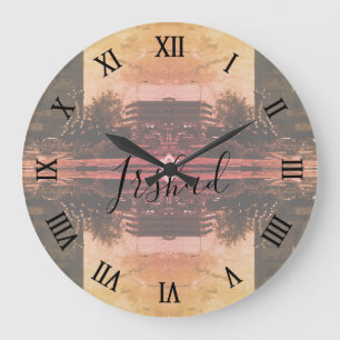 Grande Horloge Ronde Fontaine vintage de Bagdad en Irak