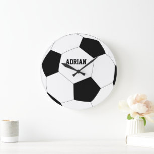 Grande Horloge Ronde Football de balle de football personnalisé