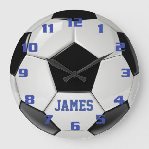Grande Horloge Ronde Football Monogramme