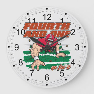 Grande Horloge Ronde Football quatrième et un