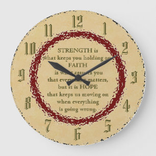 Grande Horloge Ronde Force, foi et espoir