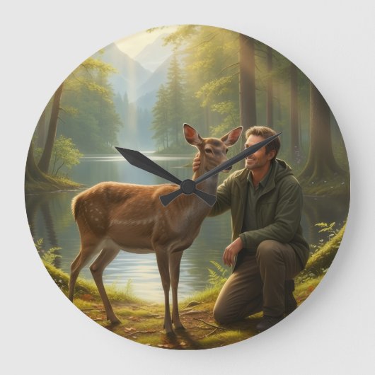Grande Horloge Ronde forest deer clock (Recto)