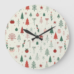 Grande Horloge Ronde Forêt de vacances scandinave