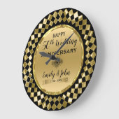 Grande Horloge Ronde Formes géométriques - 50e anniversaire (Angle)