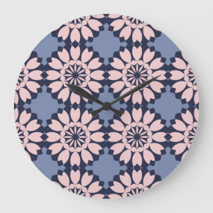 Grande Horloge Ronde Formes géométriques : Motif décoratif sans couture
