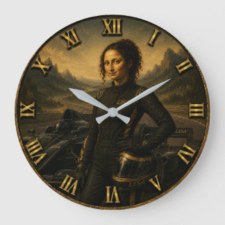 Grande Horloge Ronde Formula Race Driver Funny Mona Lisa Racing Gift