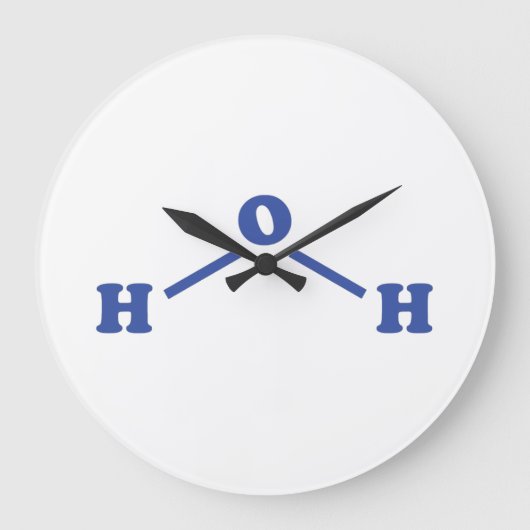 Grande Horloge Ronde Formule chimique moléculaire de l'eau (Recto)