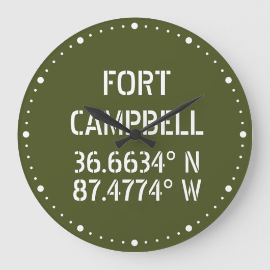 Grande Horloge Ronde Fort Campbell Latitude Longitude (Recto)