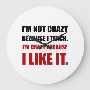 Grande Horloge Ronde Fou enseignez comme lui