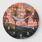 Grande Horloge Ronde Four Trees, art d'Egon Schiele, (Recto)