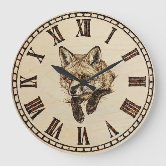 Grande Horloge Ronde  Fox Wall Clock (Recto)